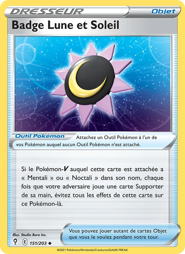 Badge Lune et Soleil (Evolving Skies #151/203)
