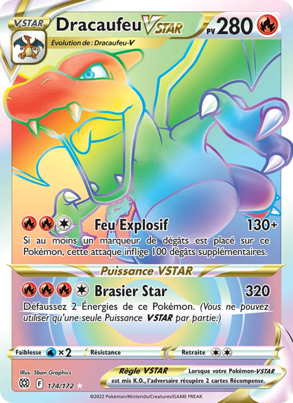 Dracaufeu VSTAR (Stars Étincelantes #174/172)