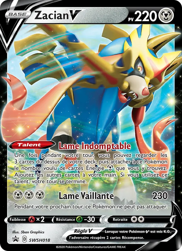 Zacian V (SWSH Black Star Promos #SWSH018/307)