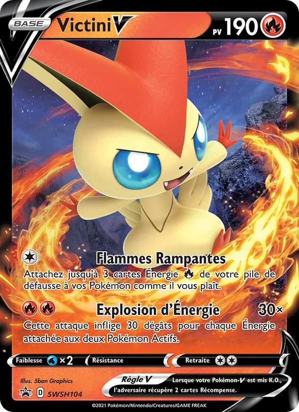 Victini V (SWSH Black Star Promos #SWSH104/307)