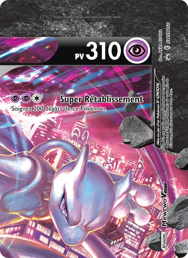 Mewtwo V-UNION (SWSH Black Star Promos #SWSH160/307)
