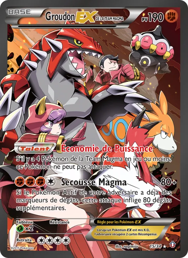 Groudon-EX de la Team Magma (Double Danger #15/34)