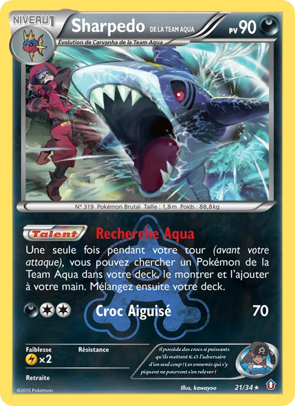 Sharpedo de la Team Aqua (Double Danger #21/34)