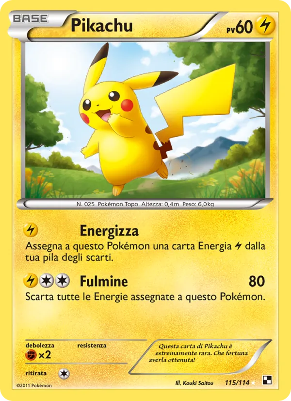 Pikachu (Nero e Bianco #115/114)