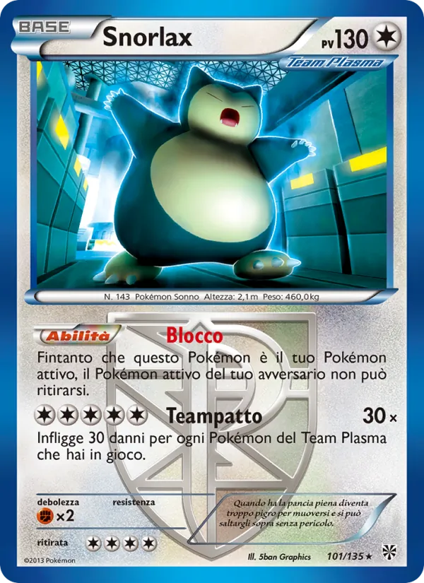 Snorlax (Uragano Plasma #101/135)