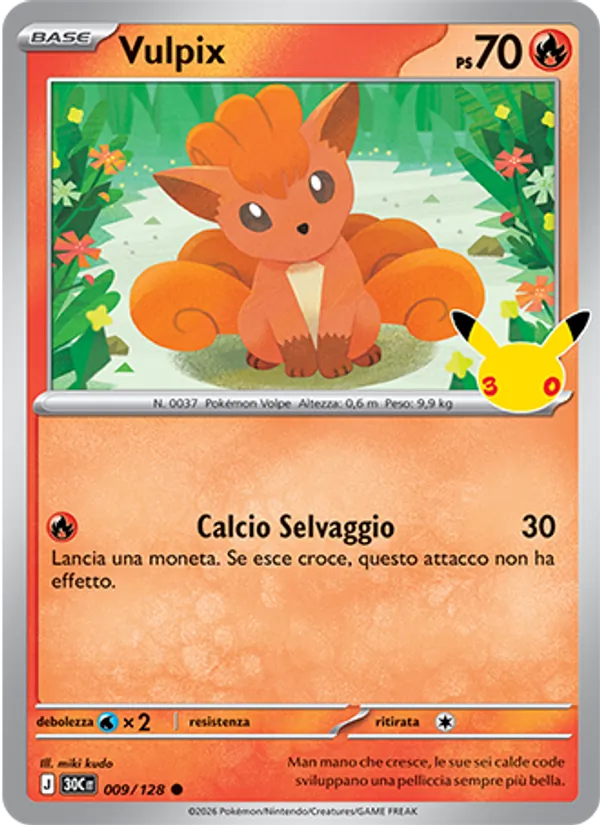 Vulpix (30° Anniversario #009/128)