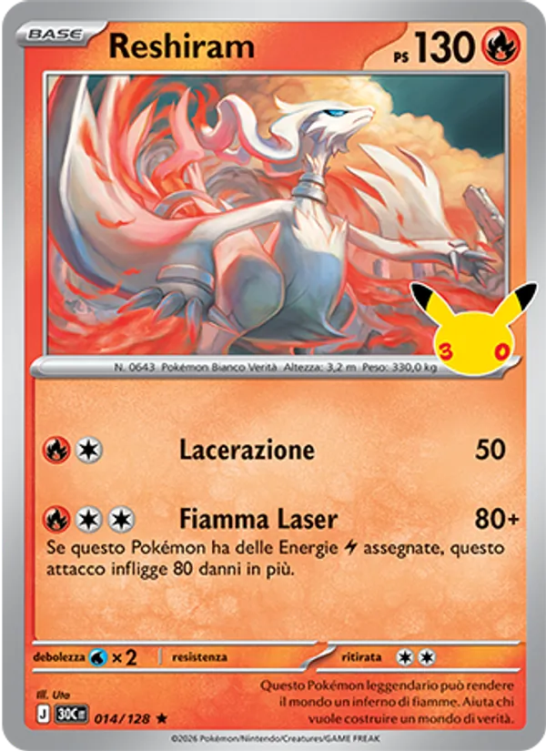 Reshiram (30° Anniversario #014/128)