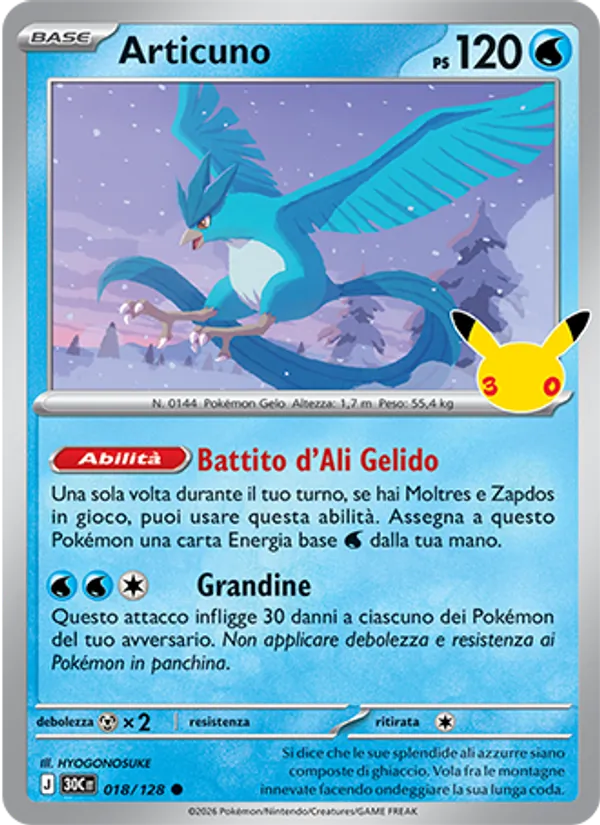 Articuno (30th Celebration #018/128)