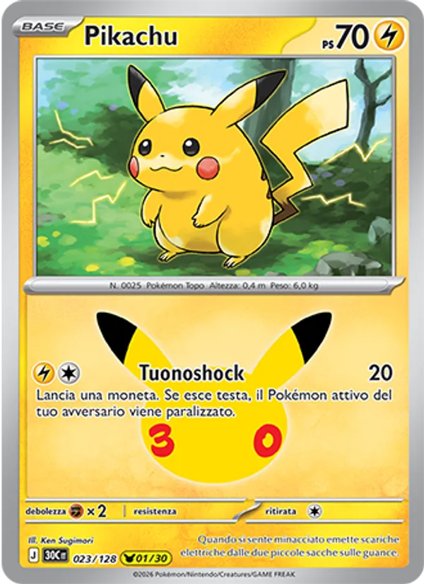 Pikachu (30th Celebration #023/128)