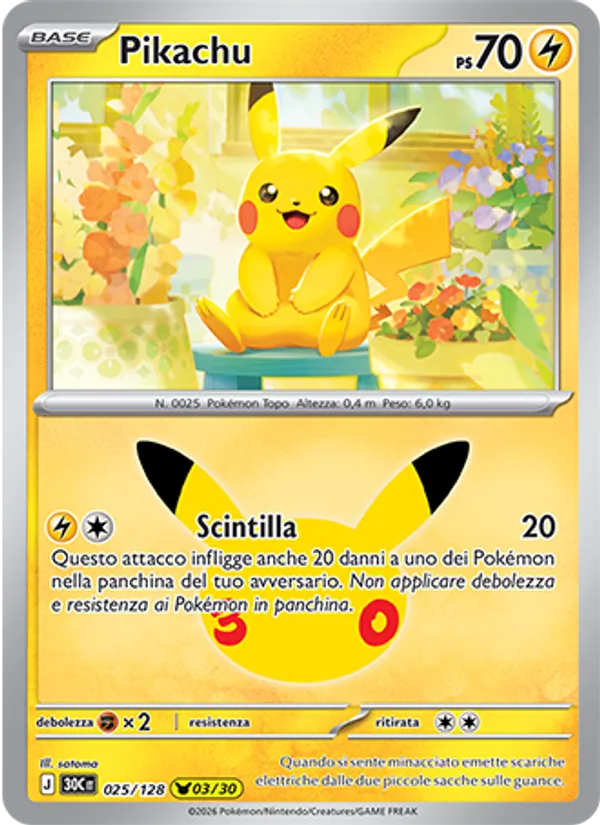 Pikachu (30° Anniversario #025/128)