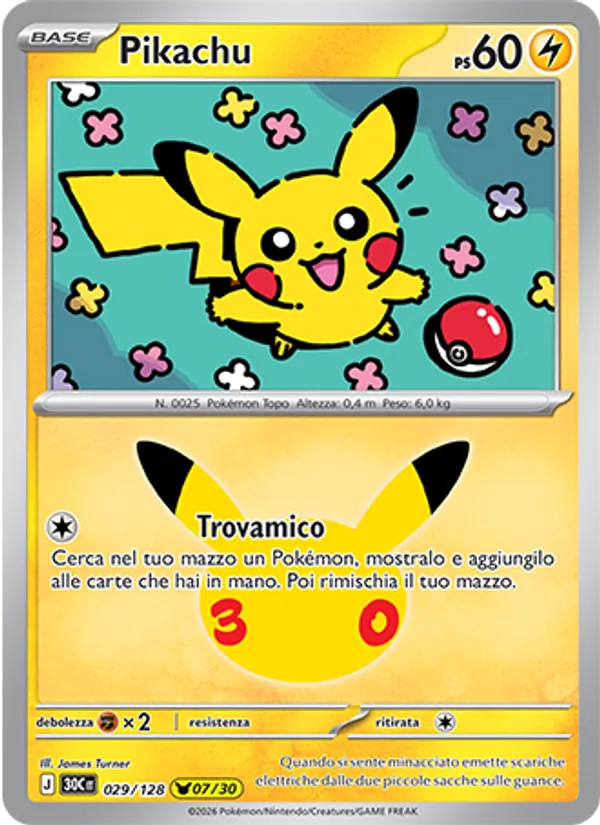 Pikachu (30° Anniversario #029/128)