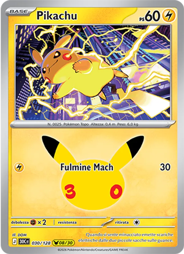 Pikachu (30th Celebration #030/128)