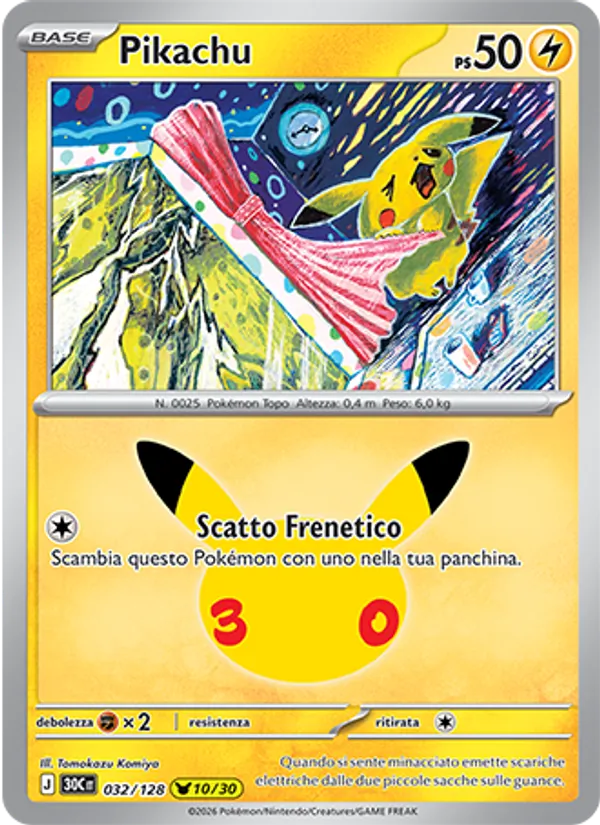Pikachu (30th Celebration #032/128)