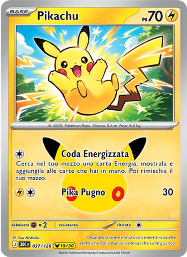 Pikachu (30th Celebration #037/128)