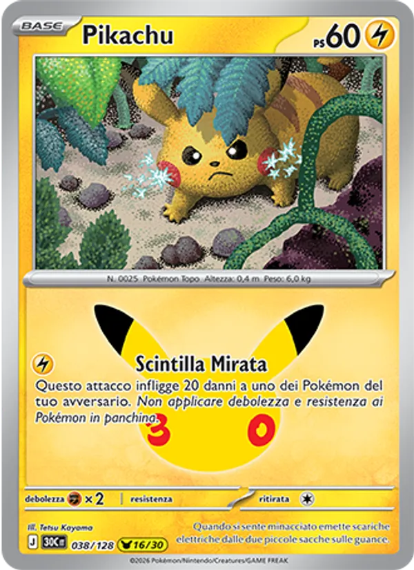 Pikachu (30th Celebration #038/128)
