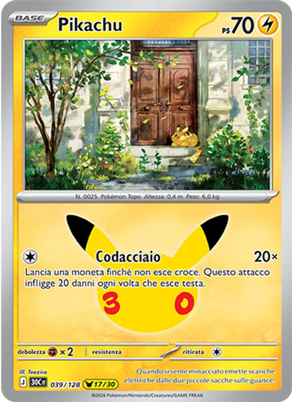 Pikachu (30th Celebration #039/128)