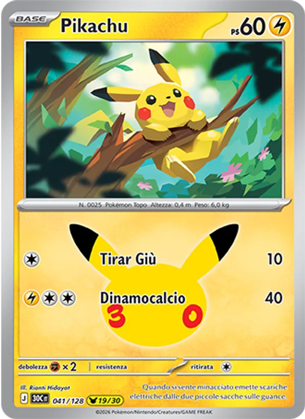 Pikachu (30th Celebration #041/128)