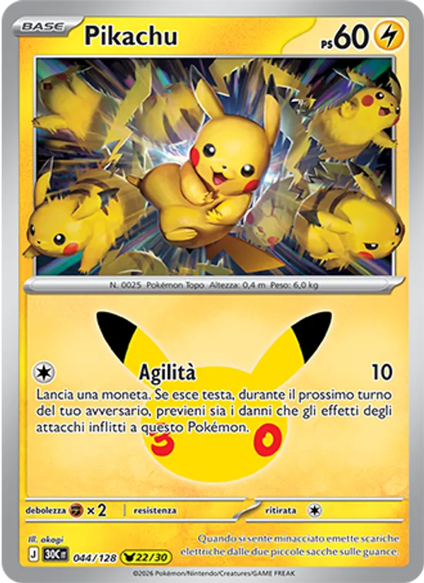 Pikachu (30th Celebration #044/128)