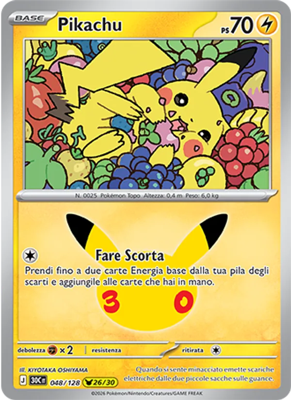 Pikachu (30th Celebration #048/128)