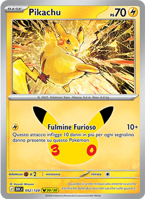 Pikachu (30th Celebration #052/128)