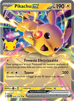 Pikachu-ex (30° Anniversario #054/128)