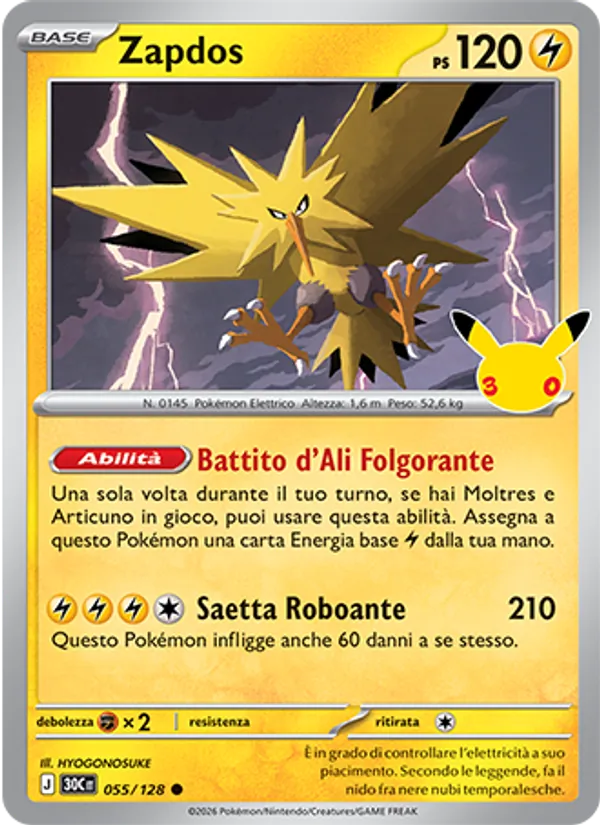 Zapdos (30th Celebration #055/128)