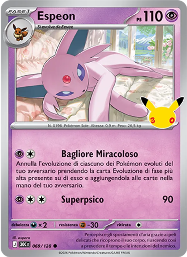 Espeon (30° Anniversario #069/128)