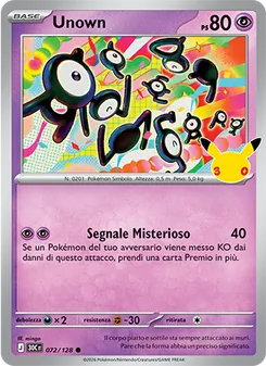 Unown (30° Anniversario #072/128)