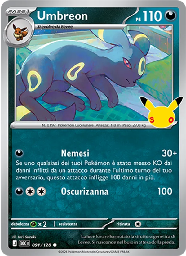 Umbreon (30th Celebration #091/128)
