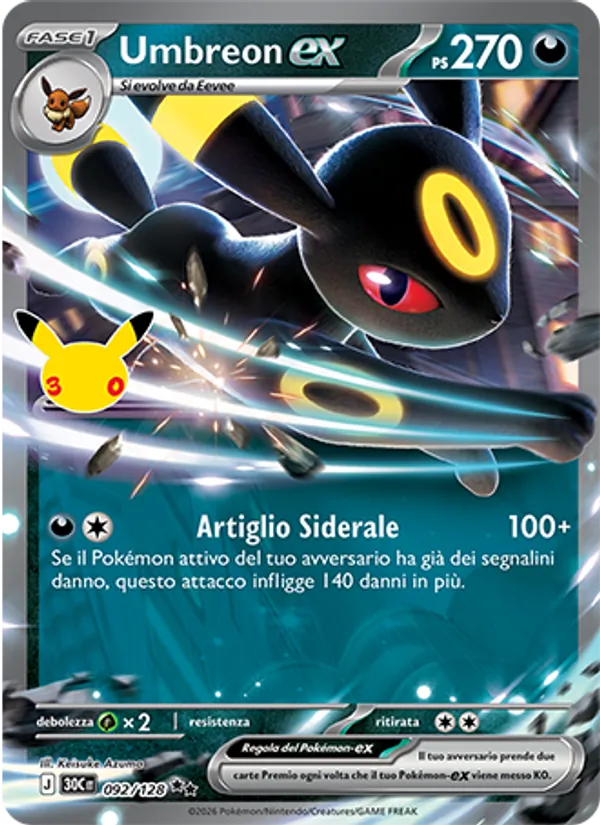 Umbreon-ex (30th Celebration #092/128)