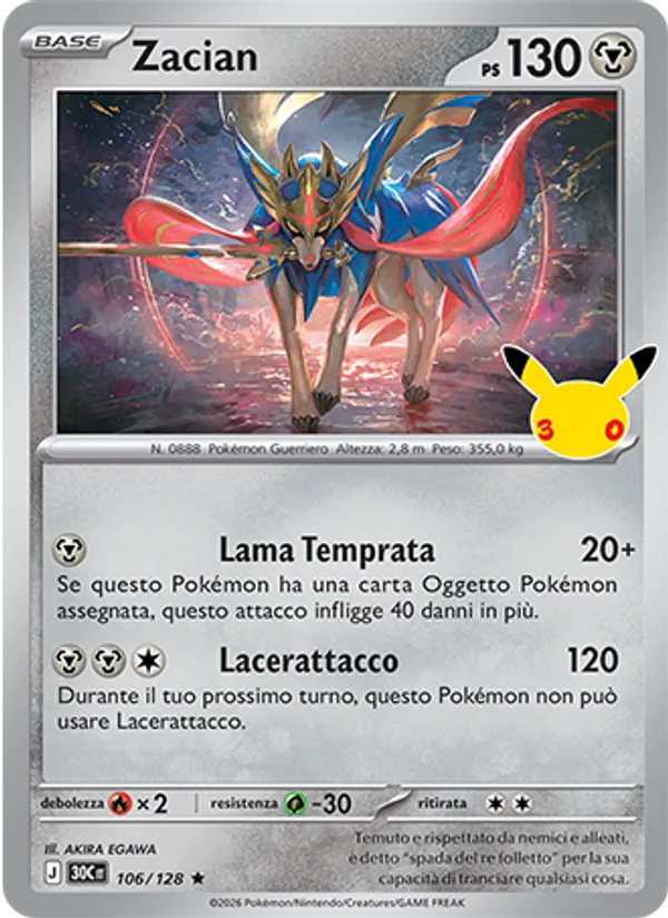 Zacian (30th Celebration #106/128)