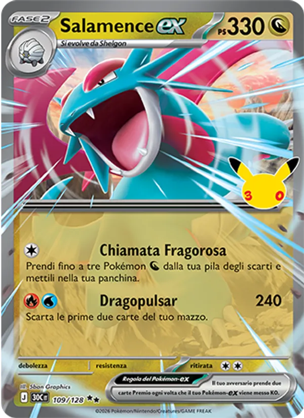 Salamence-ex (30° Anniversario #109/128)
