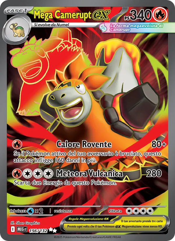Mega Camerupt-ex (Megaevoluzione #156/132)