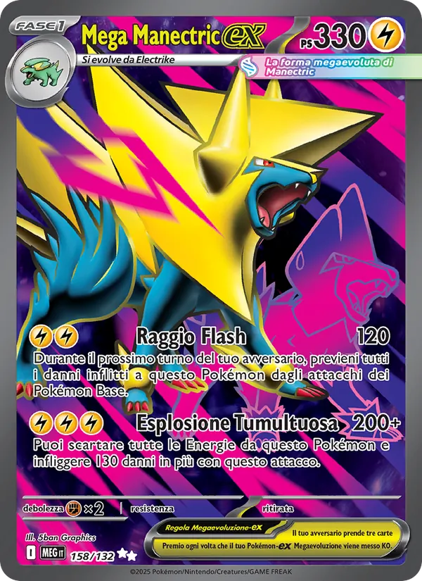Mega Manectric-ex (Megaevoluzione #158/132)
