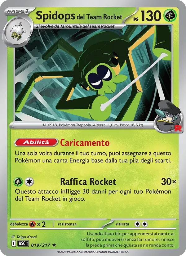 Spidops del Team Rocket (Ascesa Eroica #019/217)
