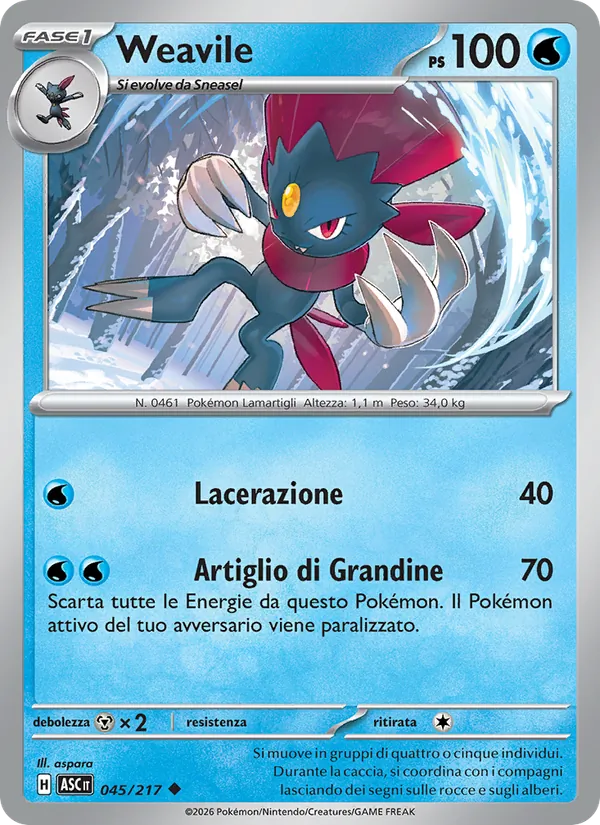 Weavile (Ascesa Eroica #045/217)