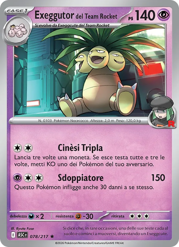 Exeggutor del Team Rocket (Ascesa Eroica #078/217)