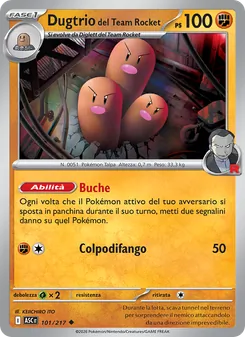 Dugtrio del Team Rocket (Ascesa Eroica #101/217)