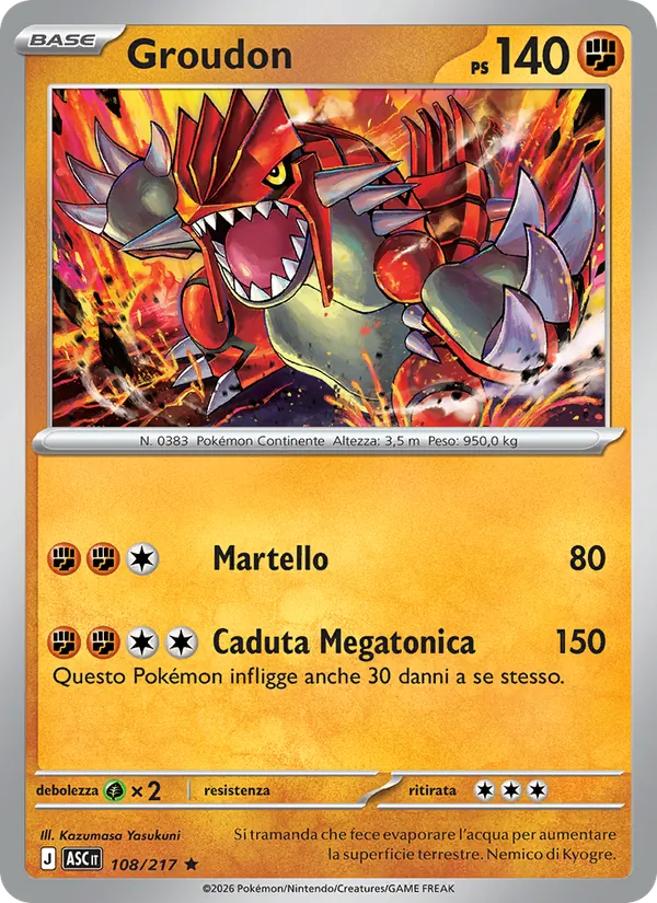 Groudon (Ascesa Eroica #108/217)