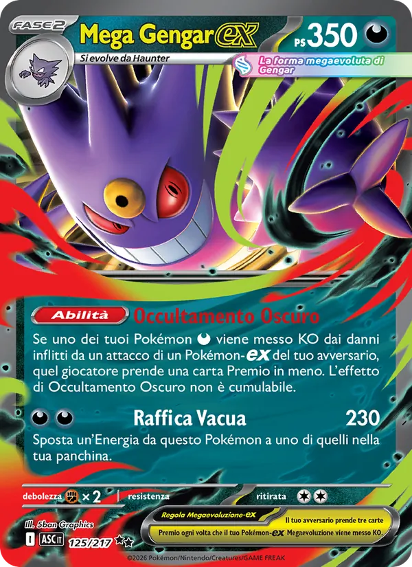 Mega Gengar-ex (Ascesa Eroica #125/217)