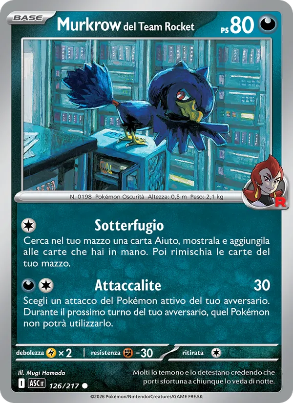 Murkrow del Team Rocket (Ascesa Eroica #126/217)