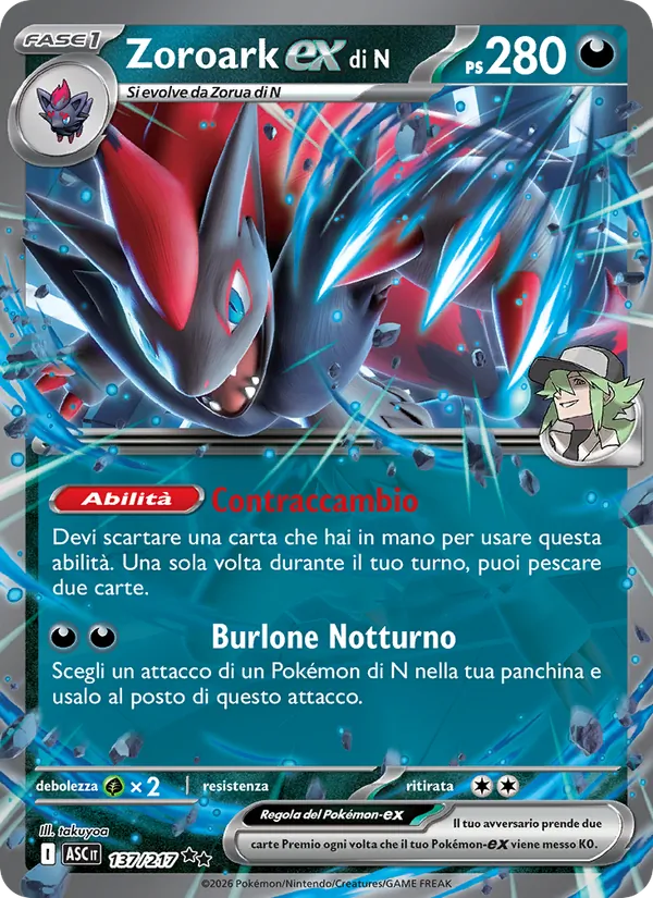 Zoroark-ex di N (Ascesa Eroica #137/217)