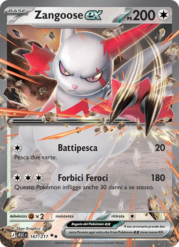 Zangoose-ex (Ascended Heroes #167/217)