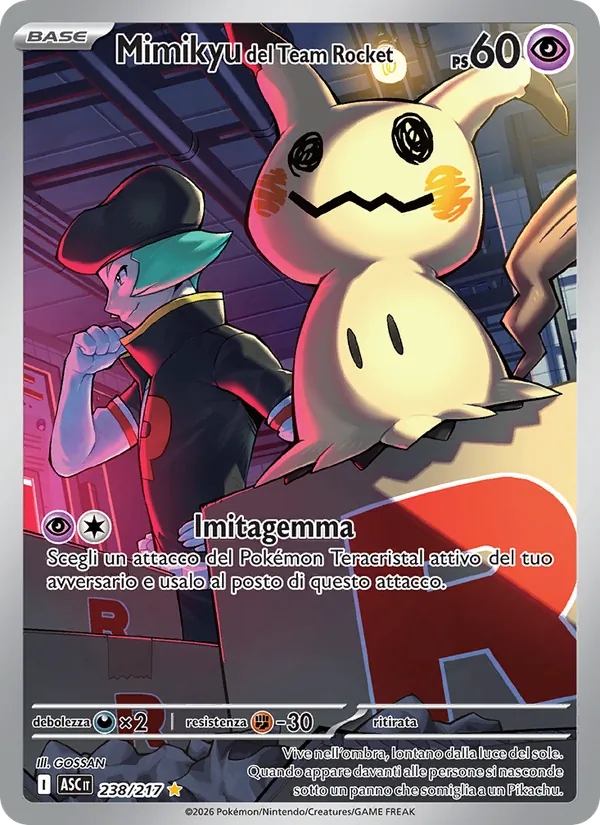 Mimikyu del Team Rocket (Ascesa Eroica #238/217)