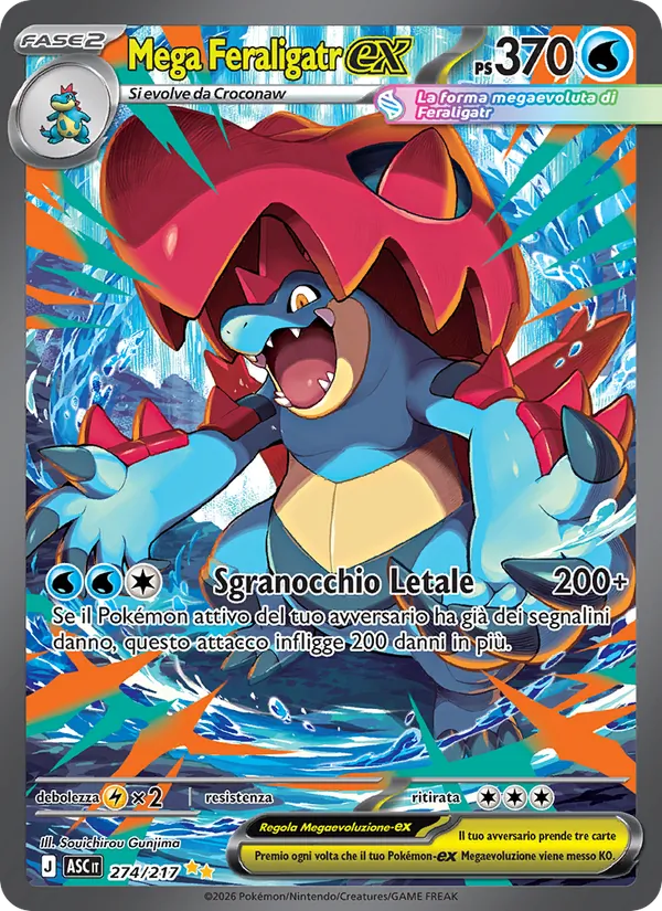 Mega Feraligatr-ex (Ascesa Eroica #274/217)