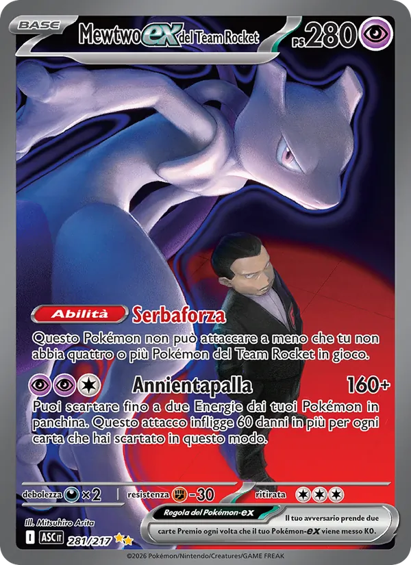 Mewtwo-ex del Team Rocket (Ascesa Eroica #281/217)