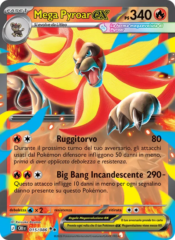 Mega Pyroar-ex (Chaos Rising #015/86)