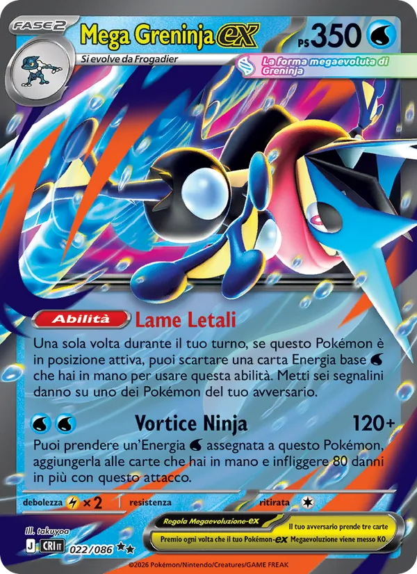 Mega Greninja-ex (Caos Nascente #022/86)
