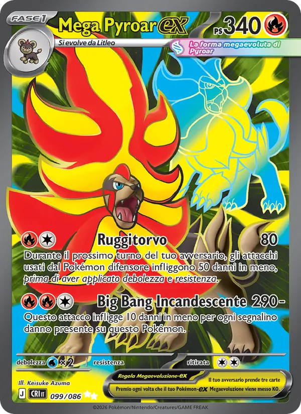 Mega Pyroar-ex (Chaos Rising #099/86)