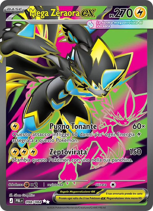 Mega Zeraora-ex (Buio Pesto #098/84)